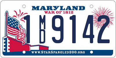 MD license plate 1MD9142