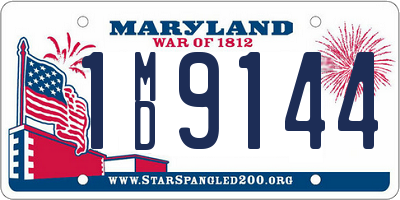 MD license plate 1MD9144