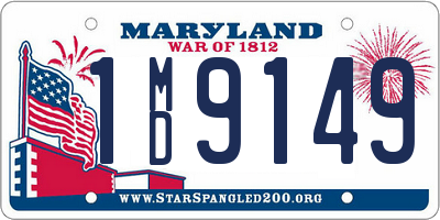 MD license plate 1MD9149