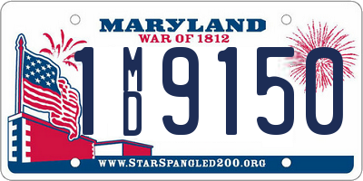 MD license plate 1MD9150