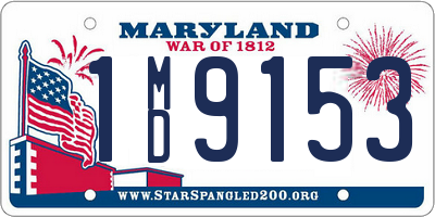 MD license plate 1MD9153