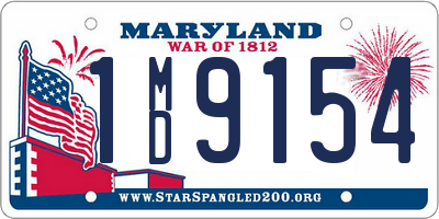 MD license plate 1MD9154