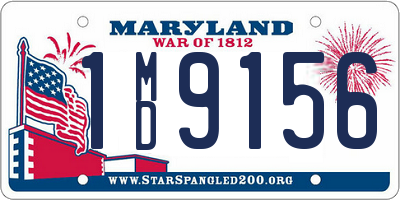 MD license plate 1MD9156