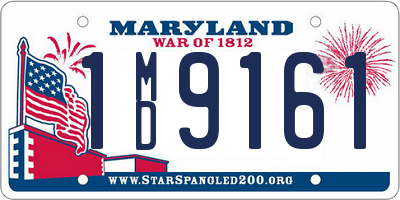 MD license plate 1MD9161