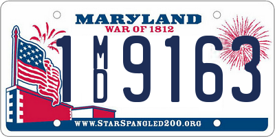 MD license plate 1MD9163