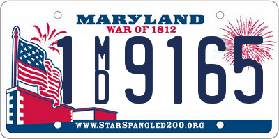 MD license plate 1MD9165