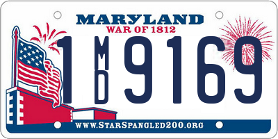 MD license plate 1MD9169