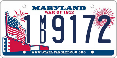 MD license plate 1MD9172