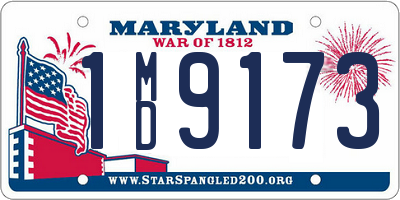 MD license plate 1MD9173