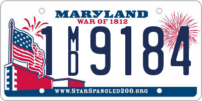 MD license plate 1MD9184