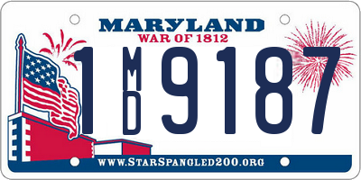 MD license plate 1MD9187