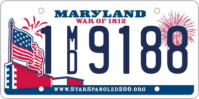 MD license plate 1MD9188