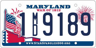 MD license plate 1MD9189