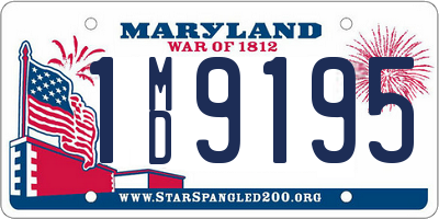 MD license plate 1MD9195