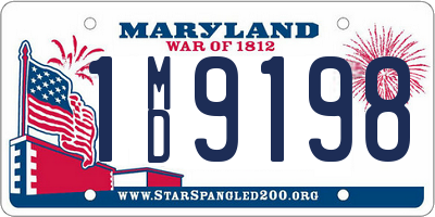 MD license plate 1MD9198