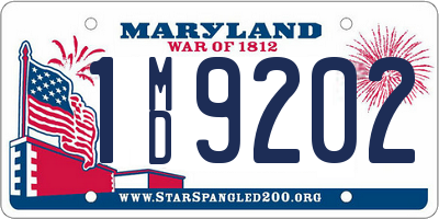 MD license plate 1MD9202