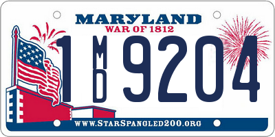 MD license plate 1MD9204