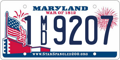 MD license plate 1MD9207