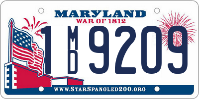 MD license plate 1MD9209