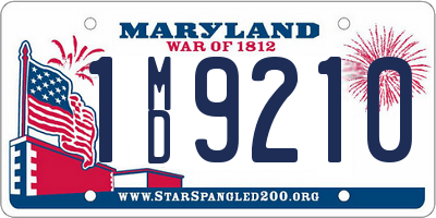 MD license plate 1MD9210