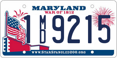 MD license plate 1MD9215