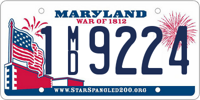 MD license plate 1MD9224