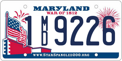 MD license plate 1MD9226