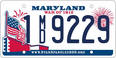 MD license plate 1MD9229