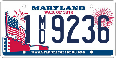 MD license plate 1MD9236