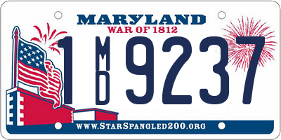 MD license plate 1MD9237