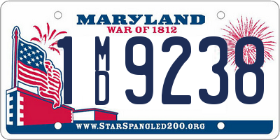 MD license plate 1MD9238