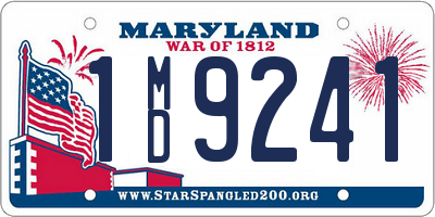 MD license plate 1MD9241