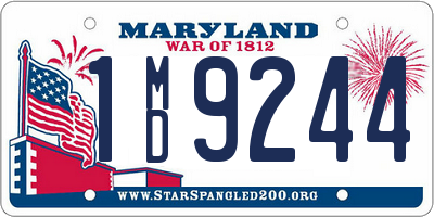 MD license plate 1MD9244