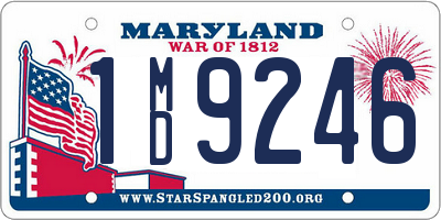 MD license plate 1MD9246