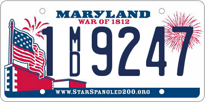 MD license plate 1MD9247