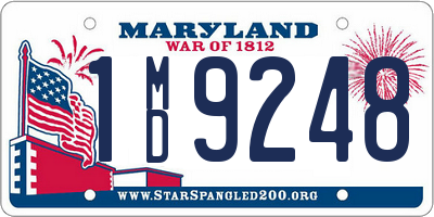 MD license plate 1MD9248