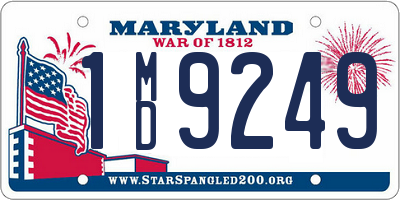 MD license plate 1MD9249