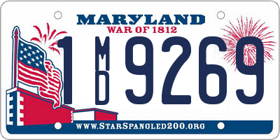 MD license plate 1MD9269