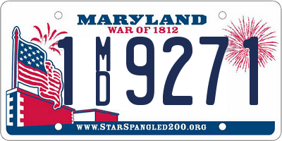 MD license plate 1MD9271