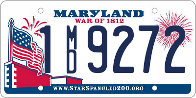 MD license plate 1MD9272