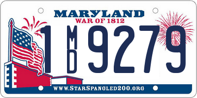 MD license plate 1MD9279