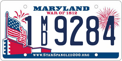 MD license plate 1MD9284