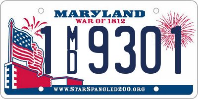 MD license plate 1MD9301