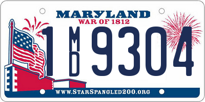 MD license plate 1MD9304