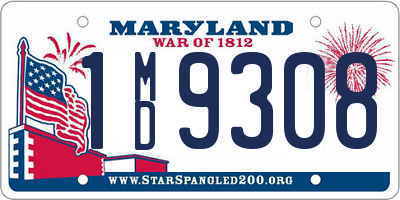 MD license plate 1MD9308