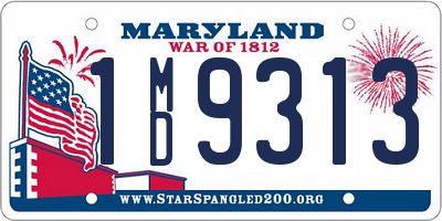 MD license plate 1MD9313