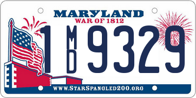 MD license plate 1MD9329