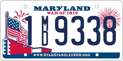 MD license plate 1MD9338