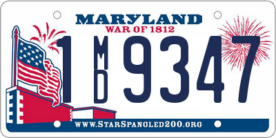 MD license plate 1MD9347