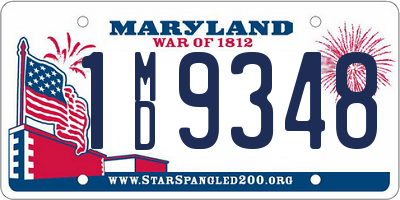 MD license plate 1MD9348